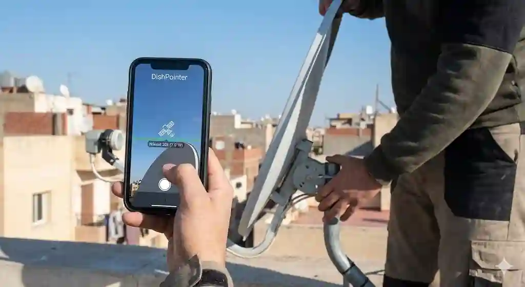ضبط اتجاه "نايل سات" بدقة باستخدام الكاميرا وتطبيق DishPointer